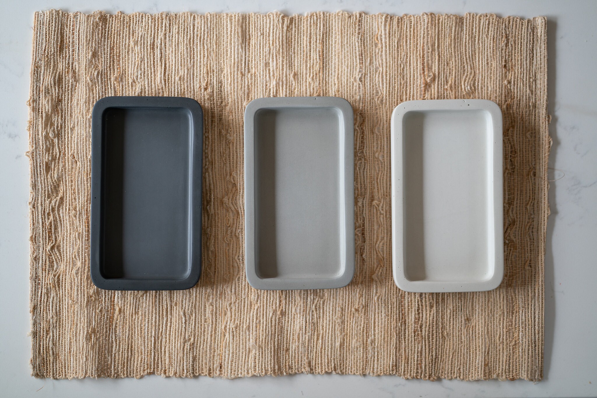 Handmade Concrete Double Bottle Tray | Soap Dispenser Tray
