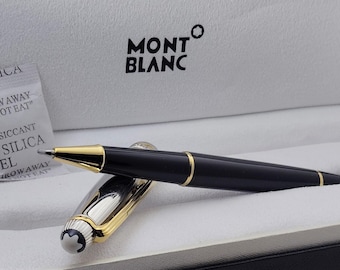 Bolígrafo Montblanc Starwalker negro con tinta negra y plateada (reacondicionado)