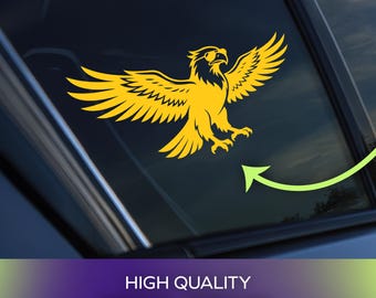 Bald Eagle Vinyl Decal | Permanent Adhesive Vinyl for Cars, Windows, Laptops, Personal Items