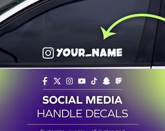 Pegatinas personalizadas para redes sociales / Instagram, TikTok, Snapchat, X