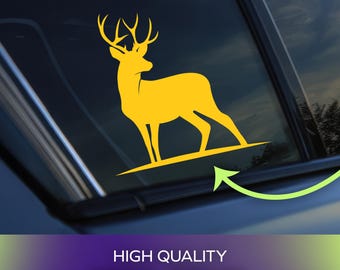 Wildlife Deer Vinyl Decal | Permanent Adhesive Vinyl for Cars, Windows, Laptops, Personal Items