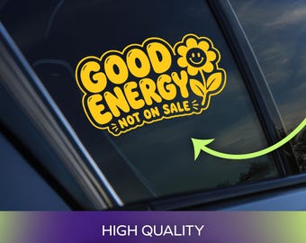 Adhesivo de buena energía / Vinilo adhesivo permanente para coches, ventanas, portátiles y artículos personales.
