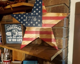 Vaterländischer rustikaler 1776 Jubiläumsstern