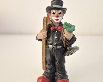 Small Gilde Clowns Figurine with Gramophone (8 cm / 3") - Comedy Collection - Hand-Painted Resin - Vintage Collectible