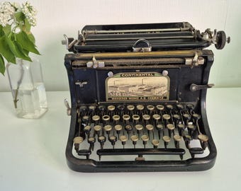 Rare 1914 Continental Standard Typewriter – SPECIAL ITALIC FONT – Wanderer-Werke Chemnitz – Serial 64172 – Antique Industrial Decor