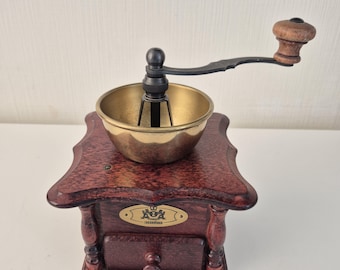 Vintage Zassenhaus No. 163 Coffee Grinder - Made in Western Germany - Brass & Dark Wood  - Premium Collector's Piece
