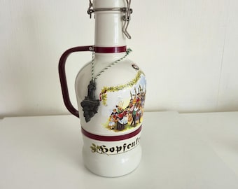 Altenmünster Brewer Beer Stoneware Mug 2 Liters – Vintage Ceramic Bottle with Swing Top