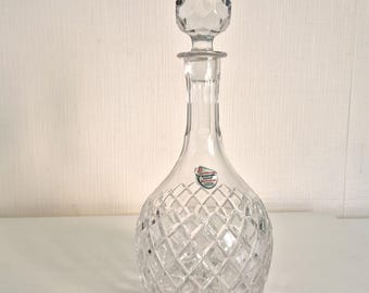 Vintage Joska lead crystal decanter 30 cm – mouth-blown & hand-cut – heavy crystal carafe for whisky or wine – Made in Germany