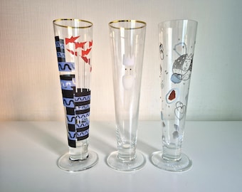 Ritzenhoff Designer Beer Glass Set – Alessandro Mendini, Mike Meiré, Roger Selden – 25 cm – Exclusive Collector's Glass
