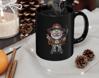 Groovy Gnome Coffee Mug: Psychedelic Hippie Decor - Gift for Coffee Lovers