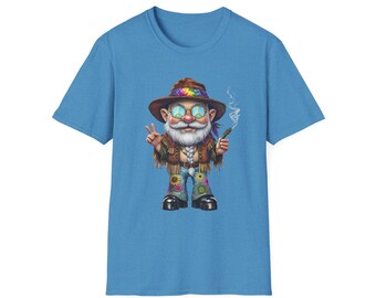 Retro Peace Sign Graphic Tee: Hippie Style Ring-Spun Cotton T-Shirt