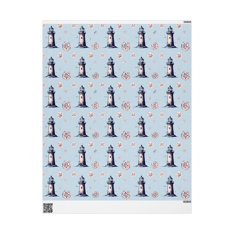 Papier cadeau Lighthouse : thème marin océan, papier d'art 90 g image 3
