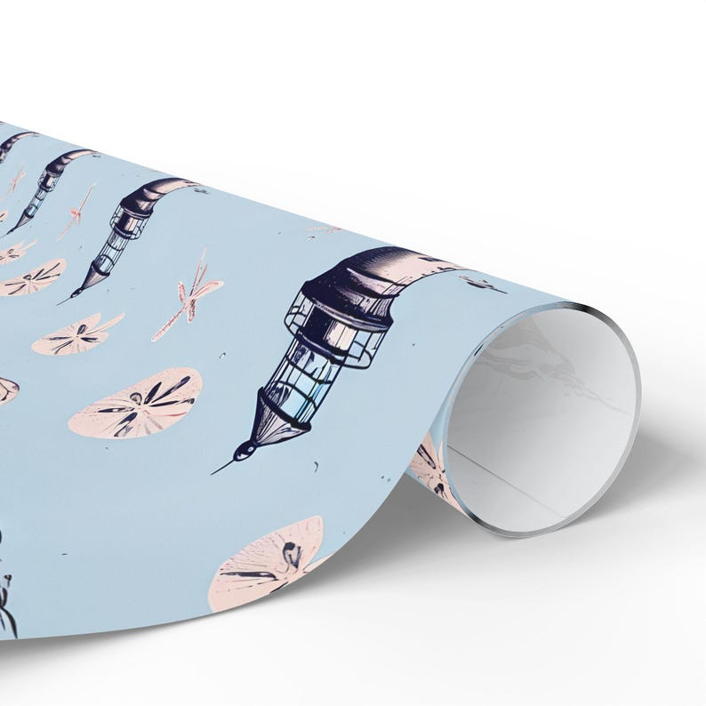 Papier cadeau Lighthouse : thème marin océan, papier d'art 90 g image 7