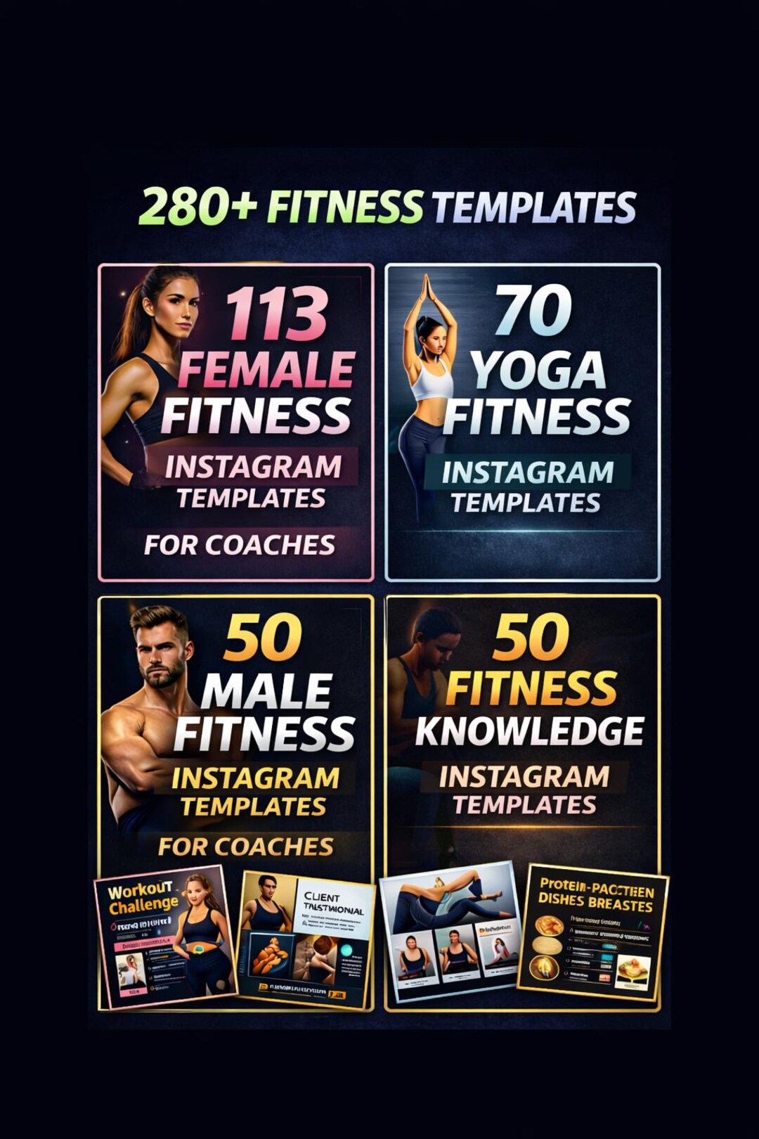 280+ Fitness Coach Instagram Templates | Canva Client Attraction ...