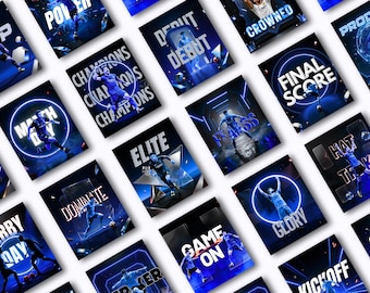 Soccer Social Media Templates Best Selling Canva Template Sports Instagram Post Stories Team Game Day MVP Lineup Schedule