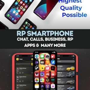 FiveM Phone ESX Script - Complete RP UI, Banking, Dating, Jobs & Games - Instant Digital Download