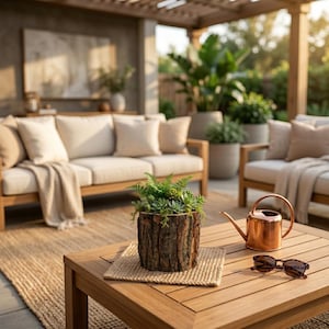 Rustic Wooden Log Flower Pot, Natural Bark Planter, Small Wood Vase for Flowers, Farmhouse Decor, Mini Tree Stump Planter