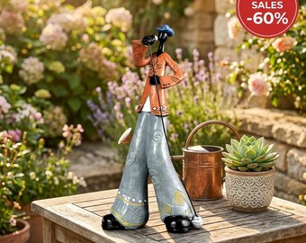 Modern Jazz Musician Resin Statue | Abstract Saxophone Player Figurine | Nordic Home Decor Sculpture | Living Room & Study Ornament, 28cm