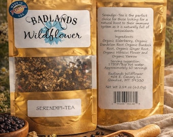 Serendipi-Tea Antioxidative Kräuterteemischung Bio-Holunder Hibiskus und Löwenzahnwurzel Täglicher Wellness Loser Blatttee