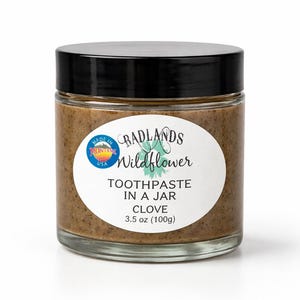 Toothpaste in a Jar – Clove – Natural Mineral Toothpaste for Healthy Gums & Teeth – Fluoride Free, Non-Toxic Oral Care