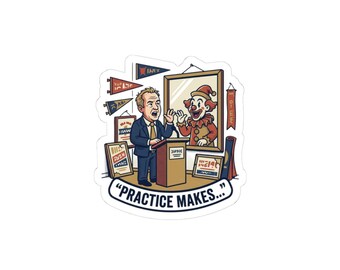 Tariff Backtrack Taco Pun Sticker | political joke, protest typography