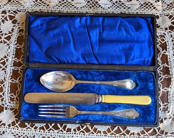 Antique Table Place Setting Knife, Fork and Spoon Hammond Creake and Co Saint Arnaud Creake