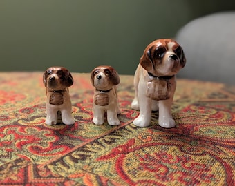 Vintage W  Goebel St Bernard Dogs Set of Three