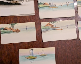 Vintage Japanese Art Calling Cards or Place Cards 80