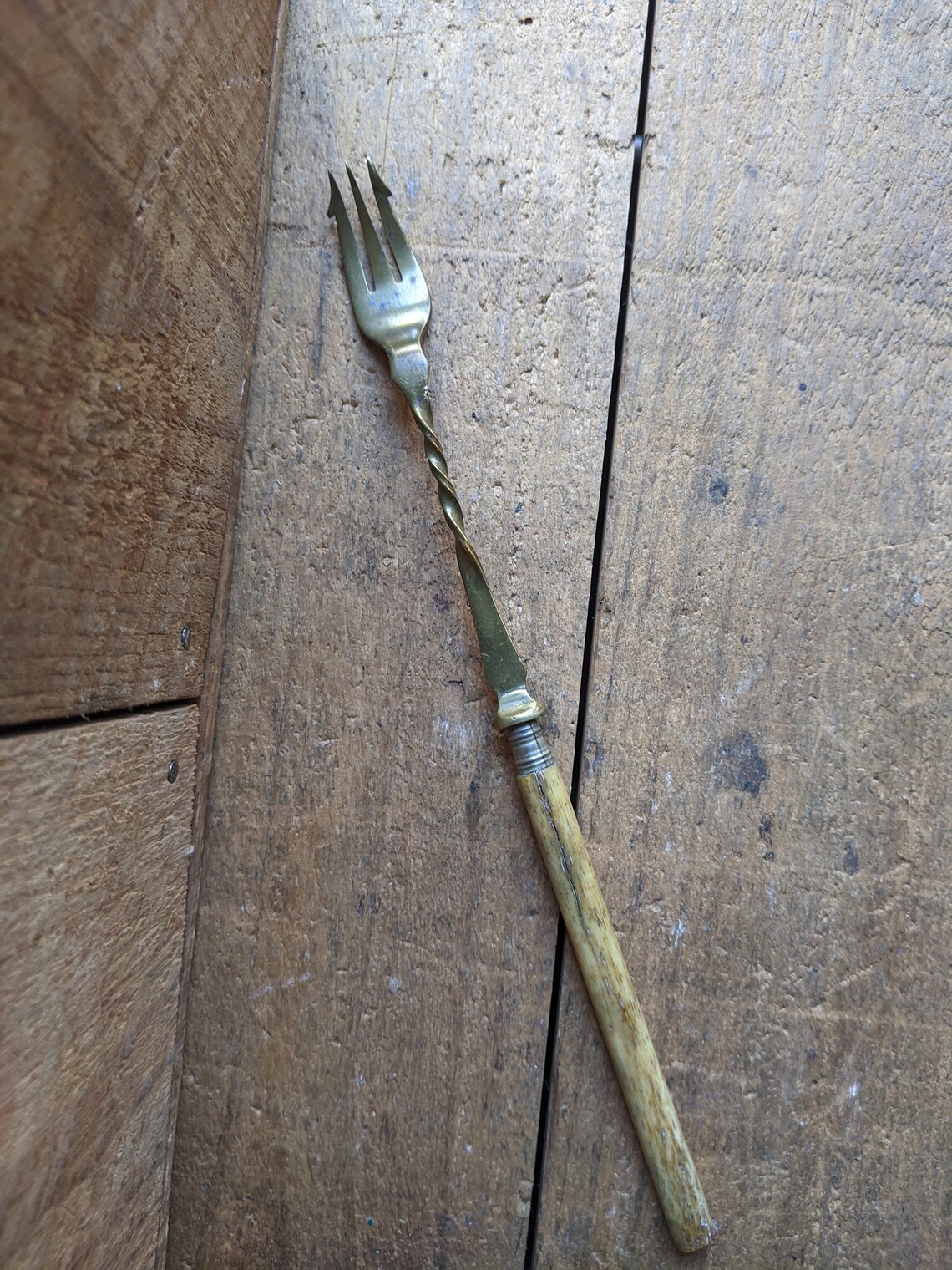 Antique Pickle Fork Bone Handle Etsy