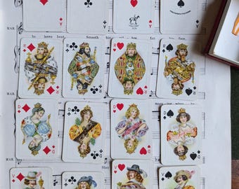 Vintage Piatnik Austrian Miniature Patience Playing Cards No 28