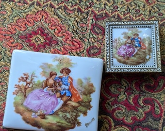 Vintage Limoges Fragonard Miniature Picture and Photo Holder