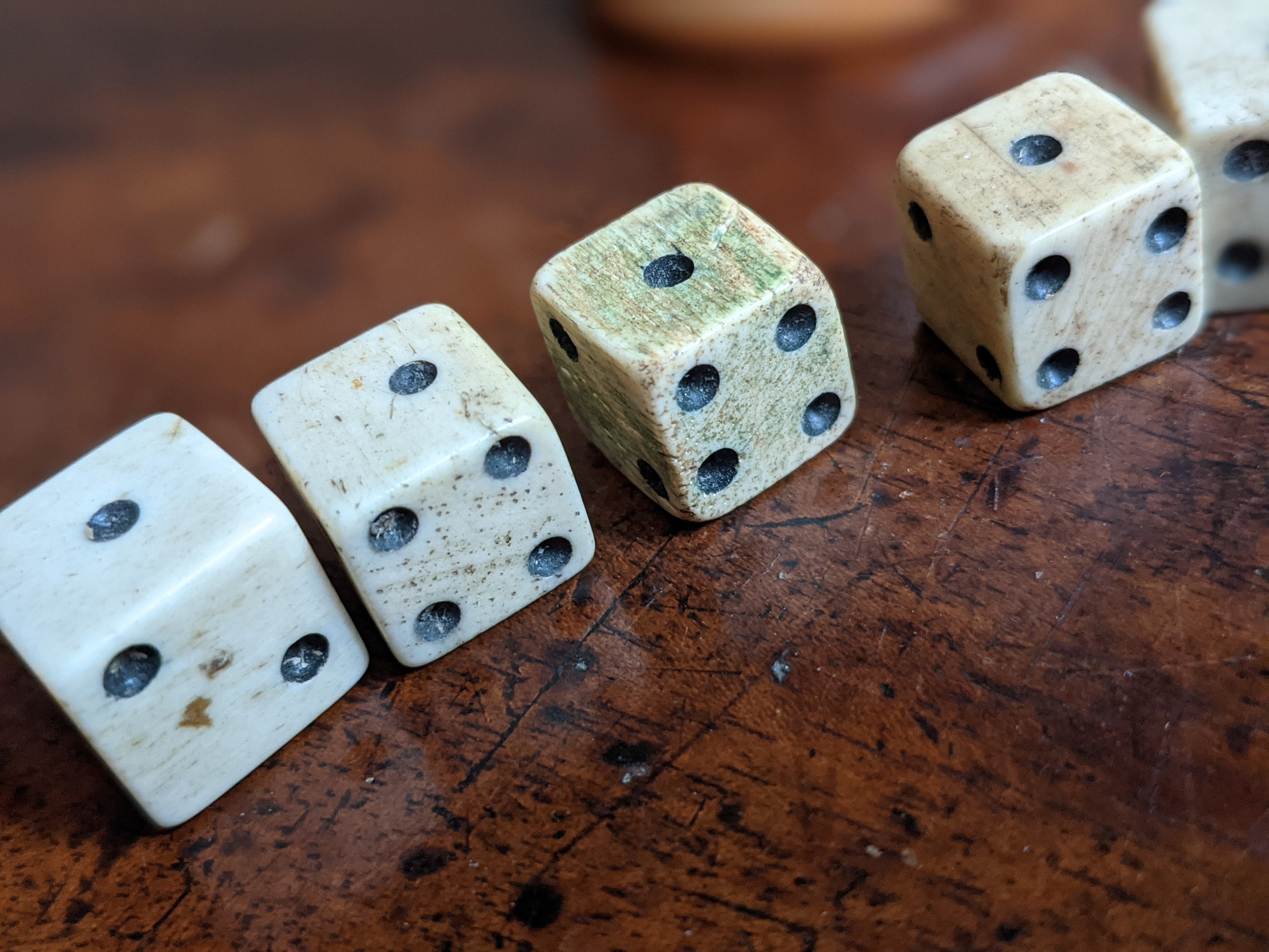 Vintage Dice with Turned Wood Dice Shaker Bowerman Bros Etsy