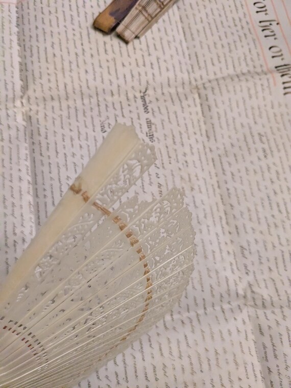Instant Collection Of Vintage Hand Fans Spare and Repairs View 6