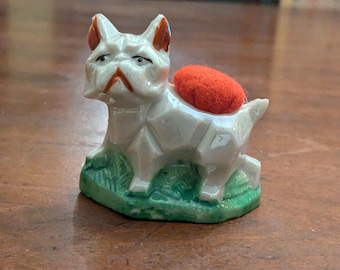 Vintage Pin Cushion Bulldog Lustre