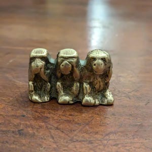Three Wise Monkeys  Small Brass Monkeys