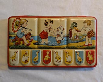 Vintage Watercolour Paint  Set Tin  Collector Gift Paint Palette Set   Germany Complete with Paint Blocks