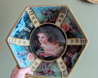 Braithwaites Fairy Lustre Ware Bowl Decorative Fairy Bowl 1900's