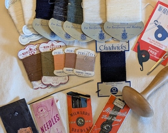 Vintage Collection Of Darning Notions Sewing Notions