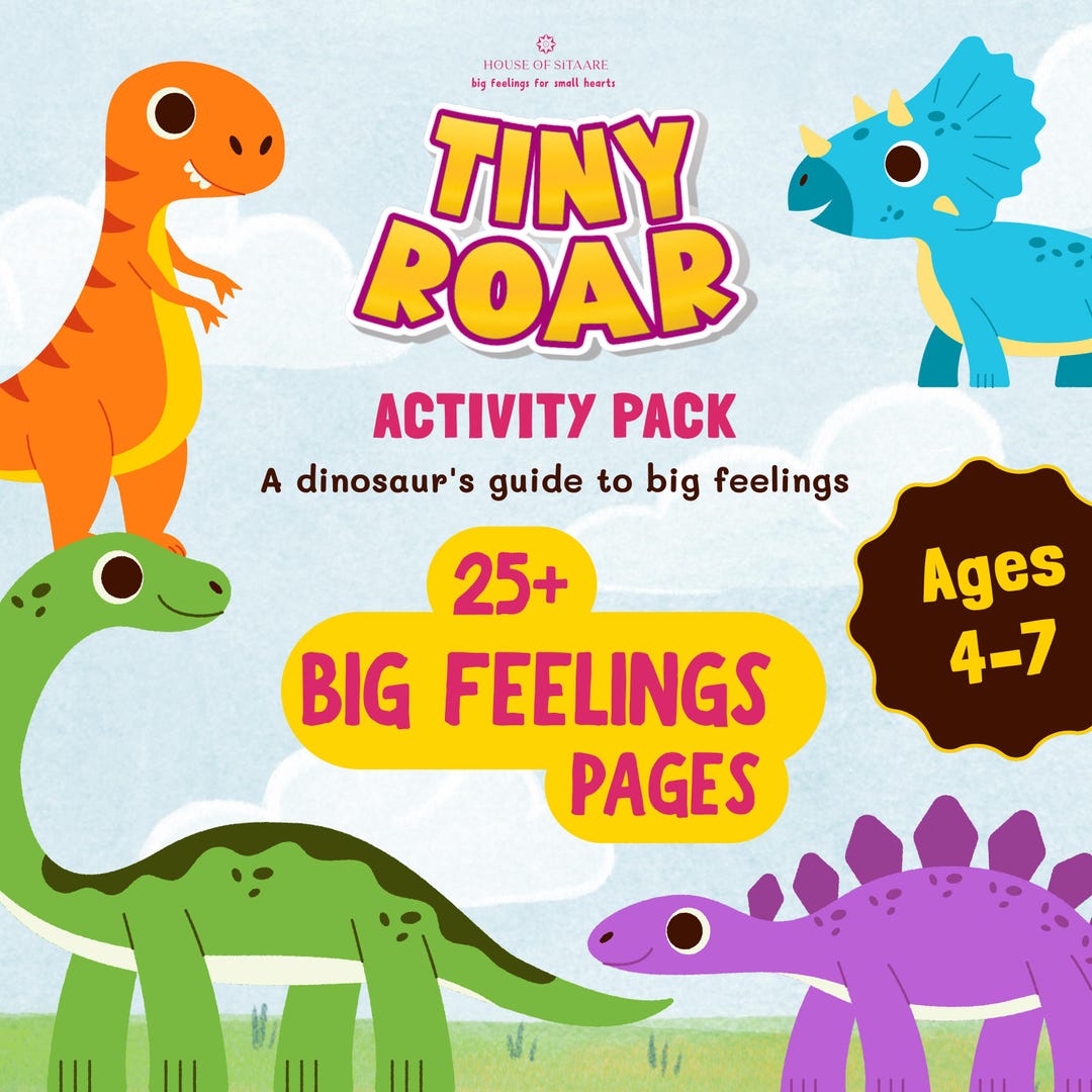 Tiny Roar Activity Pack Dinosaur Printable - Kids Age 4-5 - Big ...