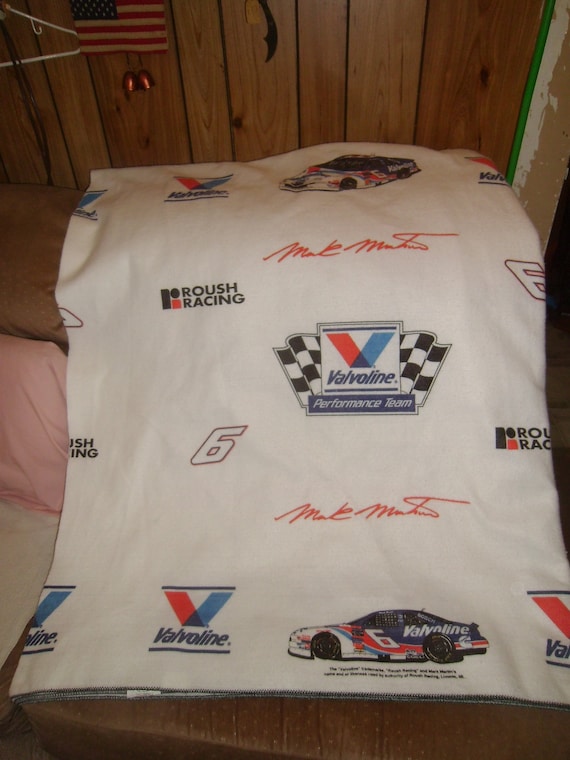 Vintage Mark Martin #6 Roush Racing Twin Blanket