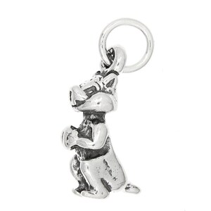Chipmunk Holding Nut Sterling Silver 3d Charm -with Options
