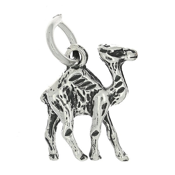 Sterling Silver Arabic Camel Charm (3d Charm) -with Options