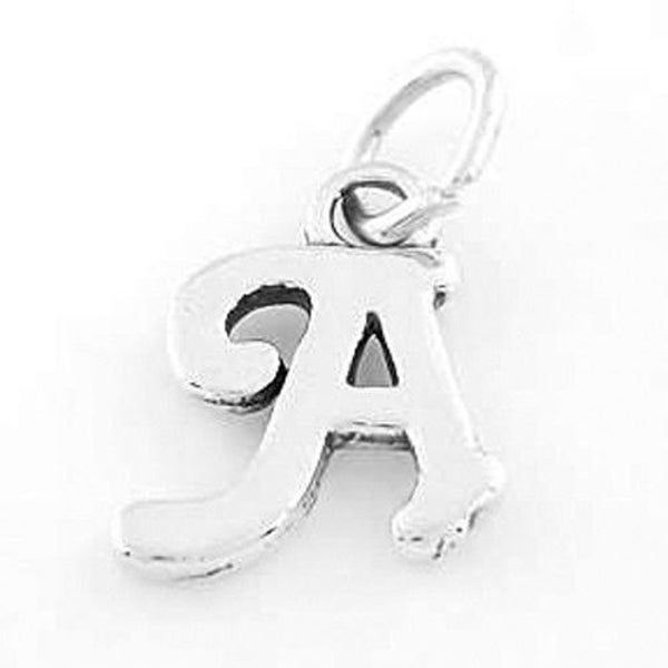 TheCharmWorks 925 Sterling Silver Solid Alphabet Letter Charm A-Z - Personalize Your Jewelry