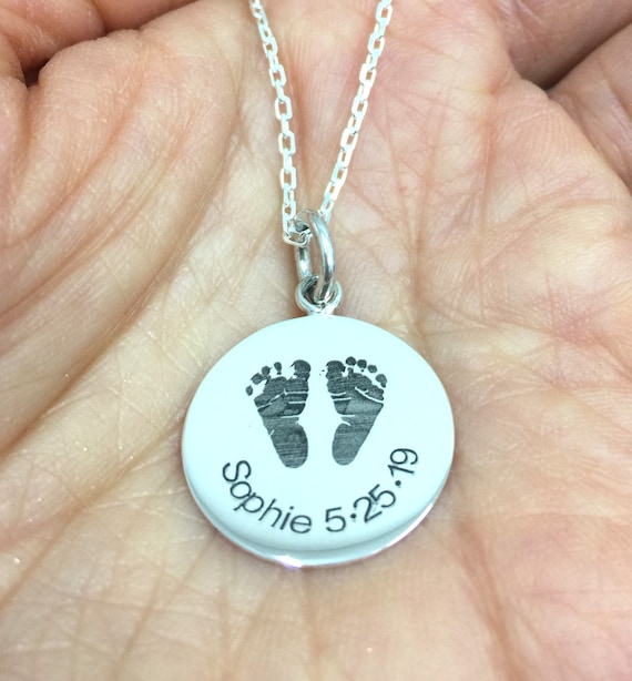 Footprints hotsell necklace pendant