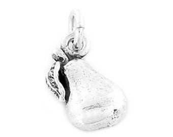 Sterling Silver Fruit of the Spirit Pear - Gentleness Charm (One Sided Charm)