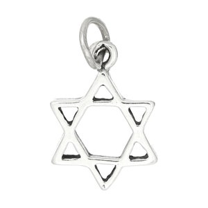 Jewish Star of David Sterling Silver Charm -with Options