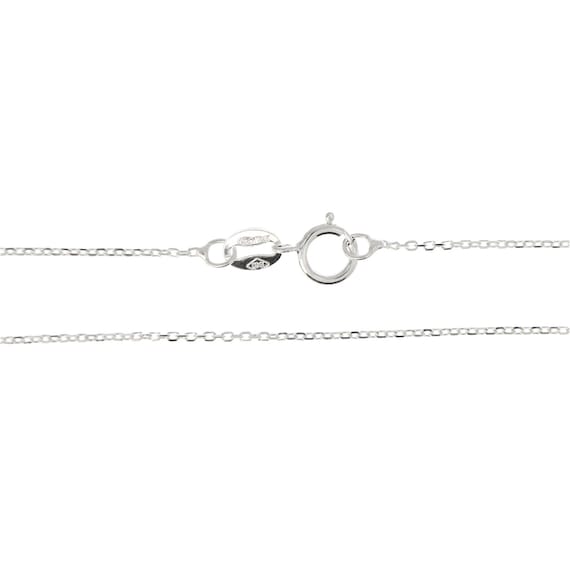 24/" .925 Sterling Silver 0.5mm Flat Cable Link Chain Necklace 16/"