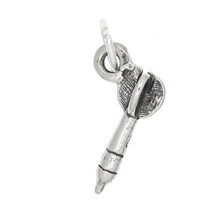 Tiny Dart Sterling Silver Small 3D Charm Pendant (3D Charm) -with Options