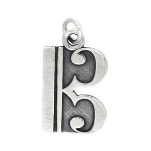 Alto  Tenor Clef Music Note Sterling Silver Charm -with Options