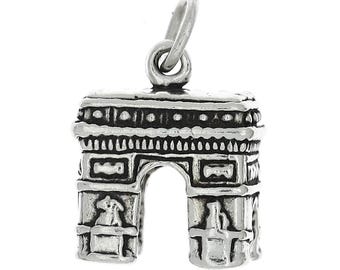 L'Arc de Triomphe Paris Sterling Silver Charm -with Options